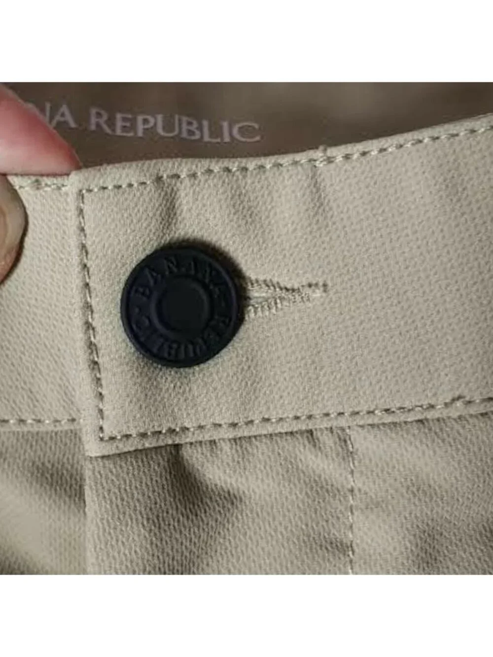 Banana Republic Mens Chino Classic Flat Front Pants Beige 34/29